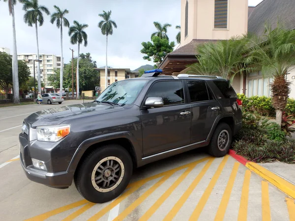 Honolulu August 2014 Honolulu Police Department Police Suv Parked Polling — Stock Photo, Image