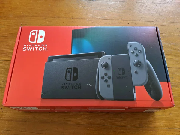 Honolulu August 2019 Brand New Second Version Model Nintendo Switch — Stock Photo, Image