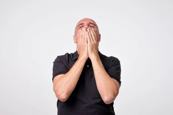 Close up of a stressed young man — Stock Photo, Image