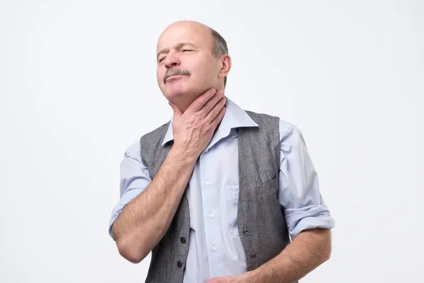Sakit tenggorokan manusia — Stok Foto
