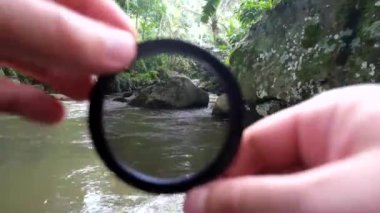 Fotoğrafçılıkta kamera lensi için polarize filtre