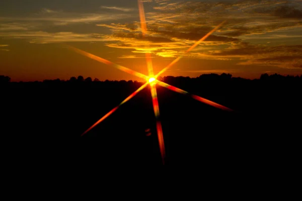 Evening Red Part Spectrum Prevails Creates Warm Tones — Stock Photo, Image