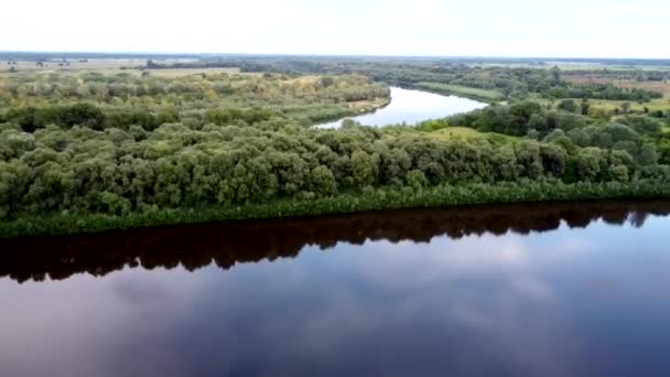 Vista Del Río Desna Cerca Ciudad Chernigov Río Desna Origina — Vídeo de stock