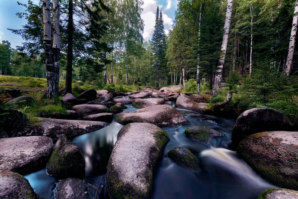 Taş nehir Severka, Rusya Federasyonu.