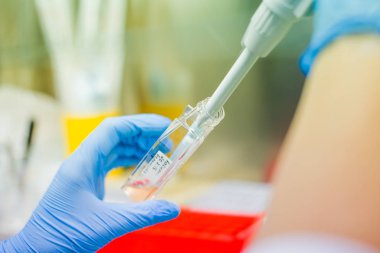 Laboratuvarda araştırma, laminar akışta hücre kültürü orta örnekleri borulama