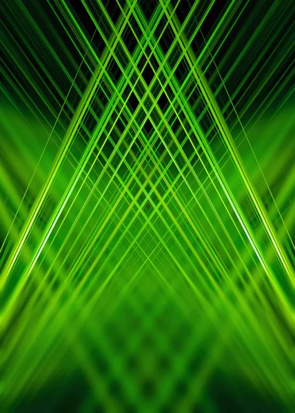 Abstract Groen Zwart Licht Overlappende Routes Achtergrond — Stockfoto