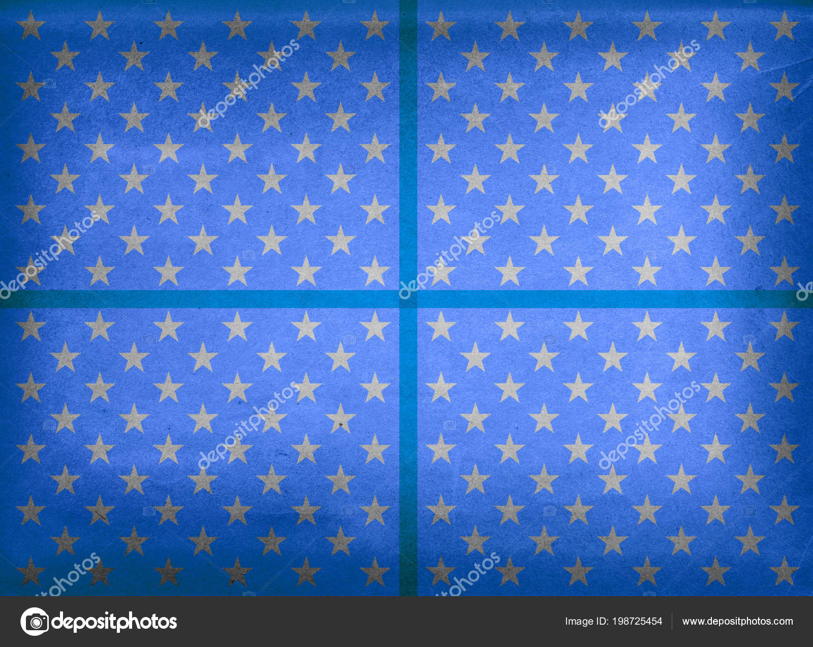 Blue Wrapping Paper Stars Ribbon Stock Photo by ©steveball 198725454