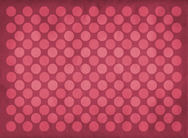 Retro Rode Cirkels Patroon Een Vervaagde Rode Achtergrond — Stockfoto