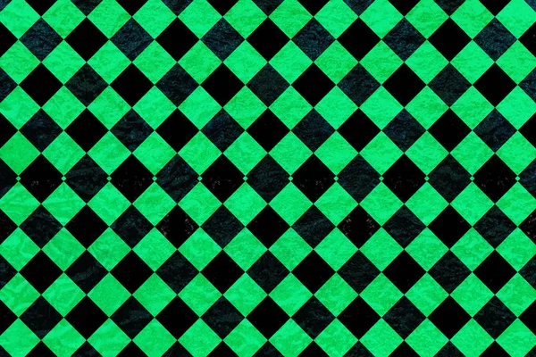 Black Green Chequered Pattern Background — Stock Photo, Image