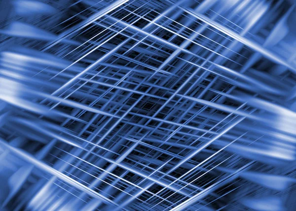 Dinamico Nero Blu Linee Velocità Sfondo — Foto Stock