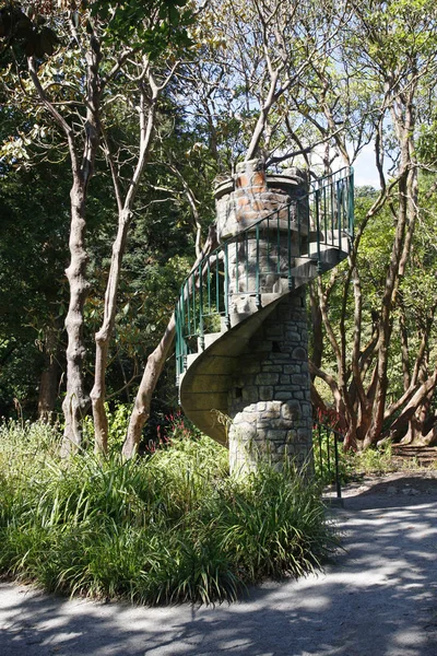 Spiral Staircase Stone Tower Admiral Tower Clyne Gardens Swansea País — Fotografia de Stock