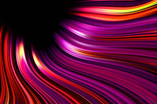 彩色红色 紫色和橙色波浪光轨迹背景 — 图库照片