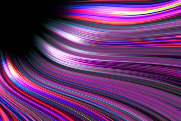 Renkli Mor Turuncu Dalgalı Işık Arka Plan Rotaları — Stok fotoğraf