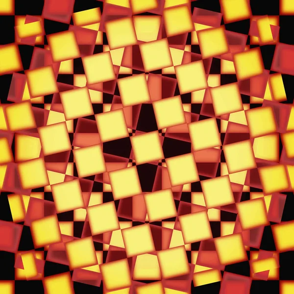 Rode Gele Wazig Overlappende Vierkanten Achtergrond — Stockfoto