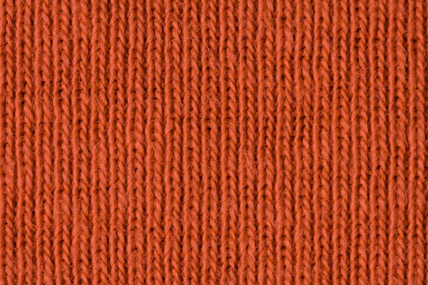 Fibre Cotone Arancio Lavorate Maglia Vicino Macro Dettaglio — Foto Stock