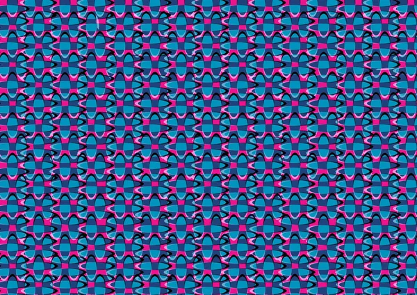 Blue Red Retro Elipses Pattern Background — Stock Photo, Image