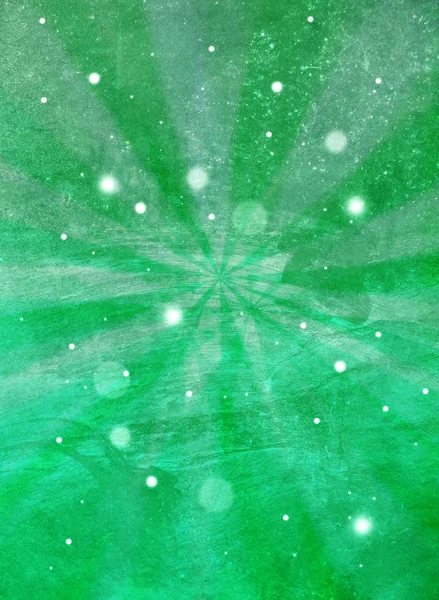 Tło Zielony Christmas Grunge Śniegu Sunburst — Zdjęcie stockowe