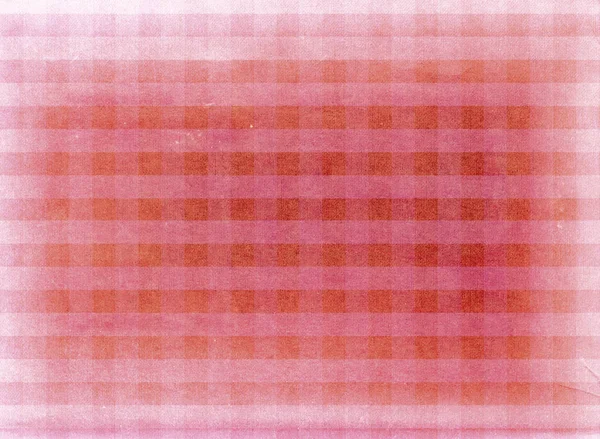 Faded Vintage Red Chequered Fabric Background — Stock Photo, Image