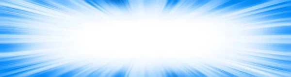Ljus Blå Starburst Explosion Kant Stomme Med Vit Kopia Space — Stockfoto