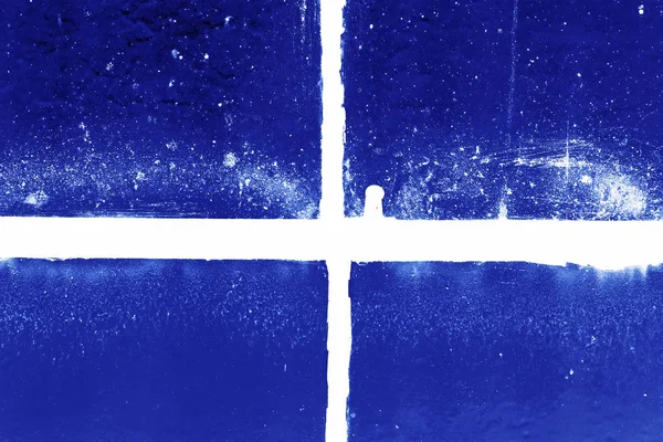 Negatif kirli eski pencere çerçevesi — Stok fotoğraf