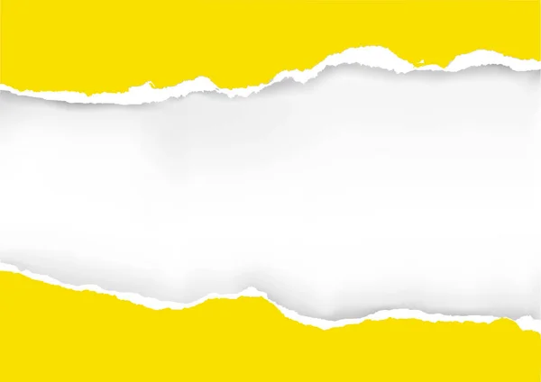 Жовтий Рваний Паперовий Фон Ілюстрація Жовтого Рваного Паперу Місцем Вашого — стоковий вектор