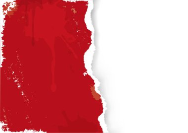 Kırmızı Yırtık kağıt grunge arka plan. sıçramaları ile kırmızı yırtık kağıt llustration. Resminiz veya metniniz için yerleştirin. Vektör kullanılabilir