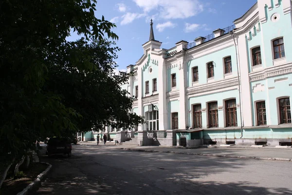 Kamyshlov Ciudad Región Sverdlovsk Estación Tren Plaza Frente Estación —  Fotos de Stock