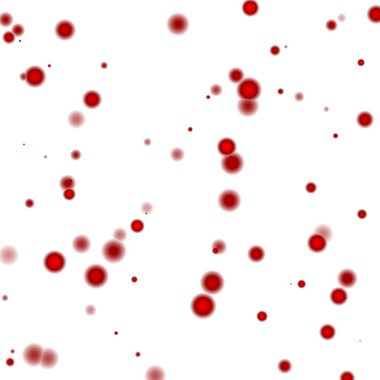 Beyaz bir arka plan üzerinde bulanık kırmızı daire.