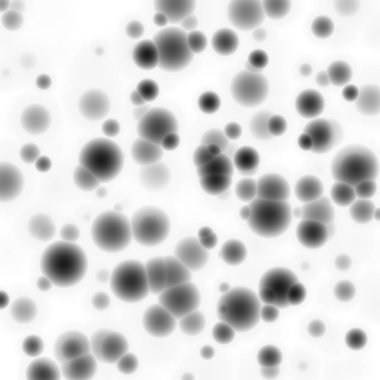 Beyaz arka plan üzerinde soyut siyah bakteri