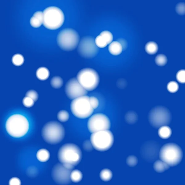 Abstract White Bokeh Effect Blue Background — Stock Photo, Image