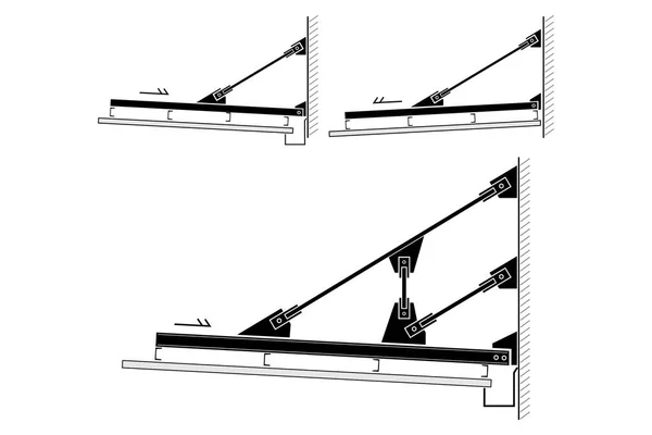 Cadre Section Toit Verrière Illustration Vectorielle — Image vectorielle