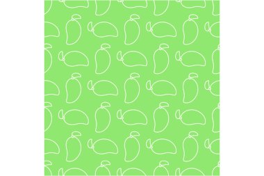 Kesintisiz geometrik desen, anahat üzerinde açık yeşil renkli, mango, soyut şablon, vektör çizim çizgili