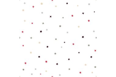 Dikişsiz desen, düşen konfeti veya yıldız beyaz arka plan, vektör çizim ile