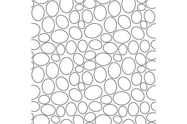 シームレスな幾何学的なパターン 白い背景の上の卵の概要ストライプ抽象テンプレート ベクトル イラスト — ストックベクタ