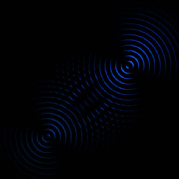 Círculo Ondas Sonoras Oscilantes Azul Oscuro Fondo Abstracto — Foto de Stock