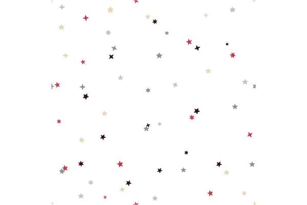 Seamless Pattern Falling Confetti Star White Background Vector Illustration — Stock Vector