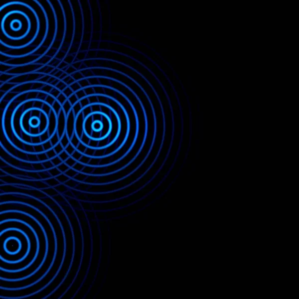 Vórtice Círculo Abstracto Fondo Azul Oscuro — Foto de Stock