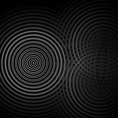 Arka plan, beyaz ses dalgaları salınan