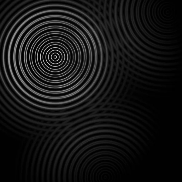 Abstrakta Cirkel Ljudvågor Oscillerande Mörkgrå Bakgrund — Stockfoto