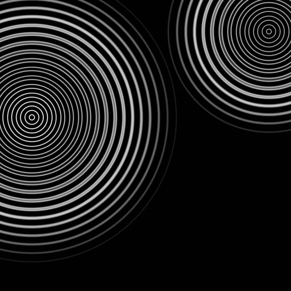 Witte Cirkel Geluidsgolven Oscillerende Water Vortex Abstracte Achtergrond — Stockfoto