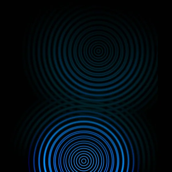 Efeito Luz Som Círculo Azul Fundo Abstrato — Fotografia de Stock