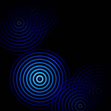 Mavi halkalar ses dalgaları arka plan salınan,