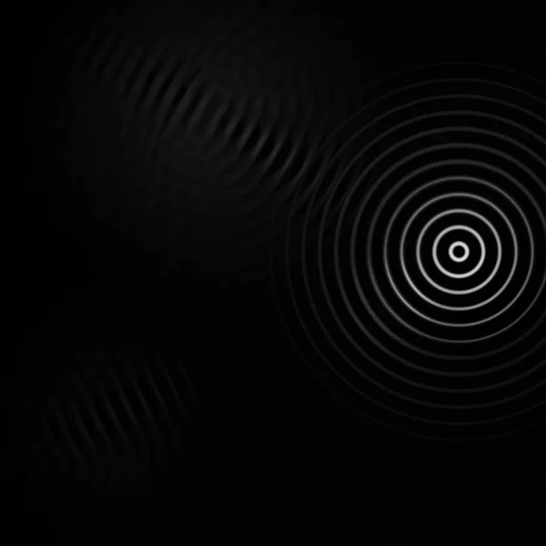 Abstract White Sound Effect Black Background — Stock Photo, Image