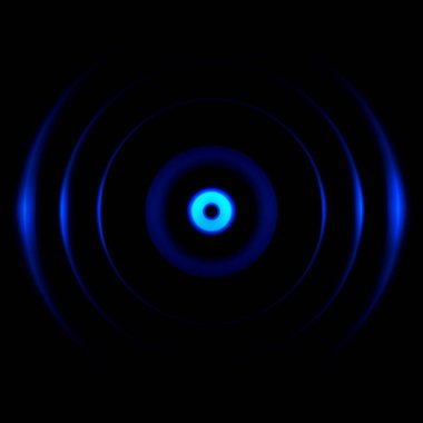 Siyah arka plan üzerinde diyafram etkisi ile Soyut Mavi fotoğraf lens