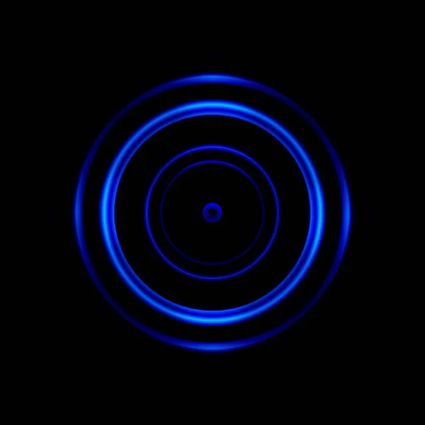 Abstrato Lente Abertura Azul Sobre Fundo Preto — Fotografia de Stock