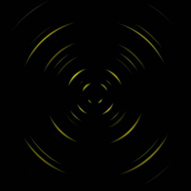 Soyut sarı kablosuz şebeke sembolü siyah arka plan üzerine