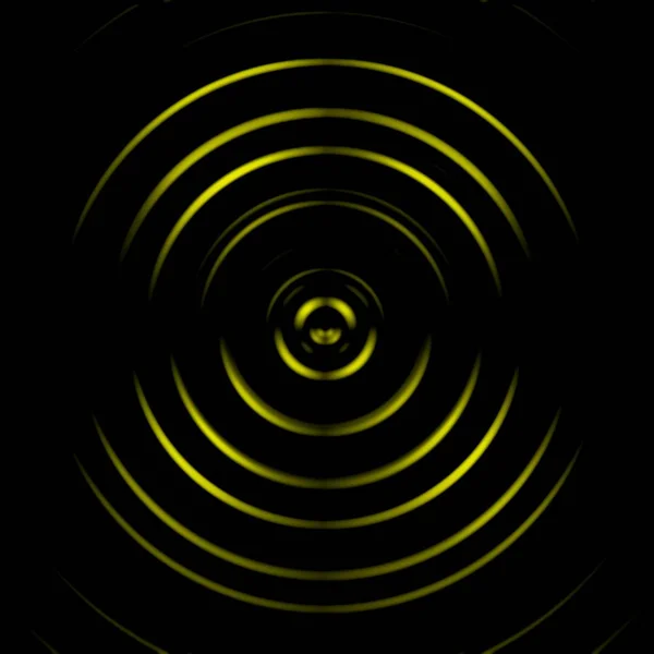Yellow Digital Sound Wave Circle Signal Abstract Background — Stock Photo, Image