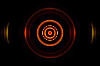 Turuncu ışık daire sinyali, arka plan ile spiral