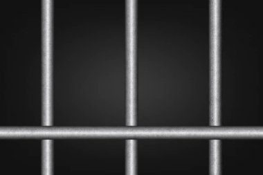 Siyah arka plan üzerine krom demir