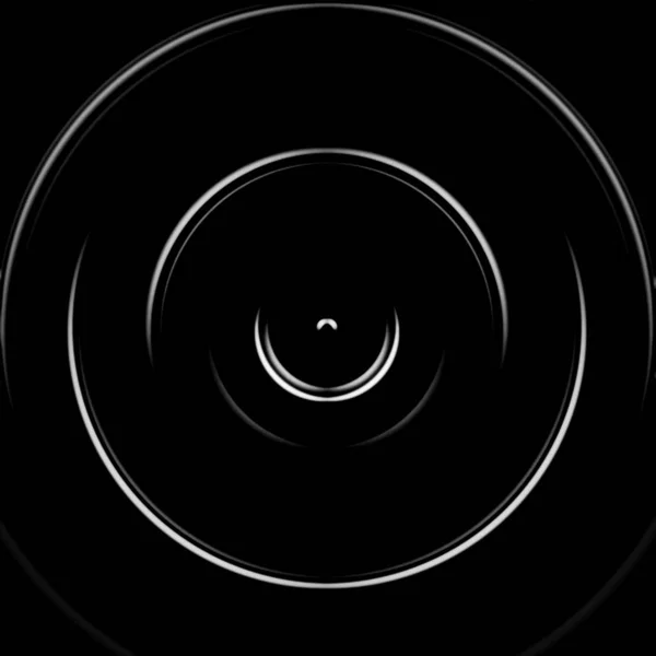 Blurred Abstract White Circle Black Background — Stock Photo, Image